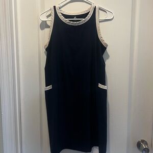 Lou & Grey Navy Dress with white  Accents